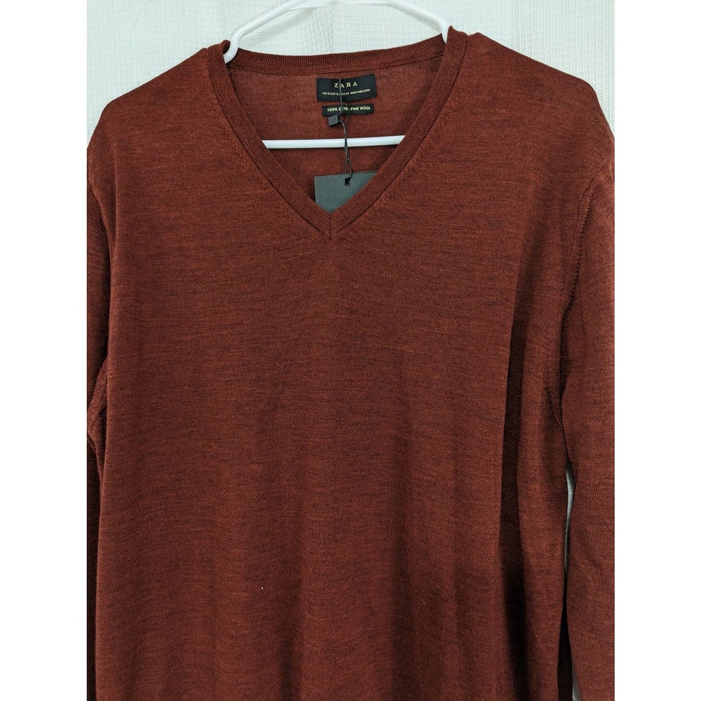Nwt! Zara! Brick Red Superfine Wool, Airy Lightwe… - image 3
